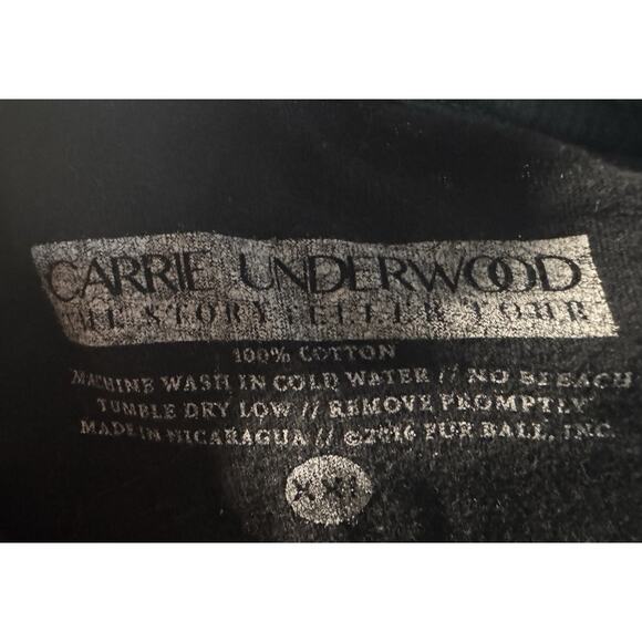 Carrie Underwood Unisex XXL The Storyteller Tour 2016 Black Tee Concert Shirt - Picture 6 of 6